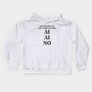 AI Warning (Black) Kids Hoodie